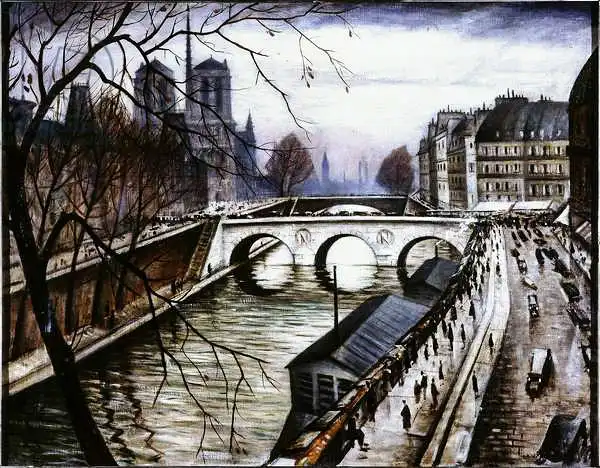 Nevinson, Christopher Richard Wynne: Notre Dame de Paris from Quai des Grands Augustins