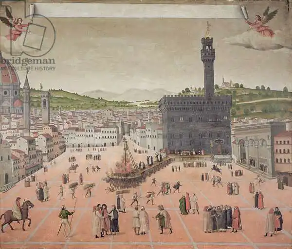 Italian school (16th century): Savonarola Being ...