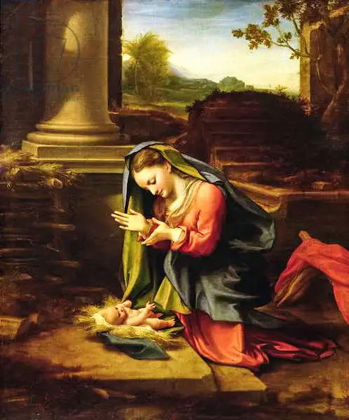 Correggio,: Our Lady Worshipping the Child, c.1518-20