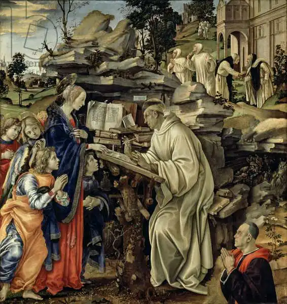 Lippi, Filippino: The Vision of St. Bernard, c.1485-87