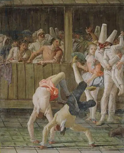 Tiepolo, Giovanni Domenico: Pulcinella with Acrobats