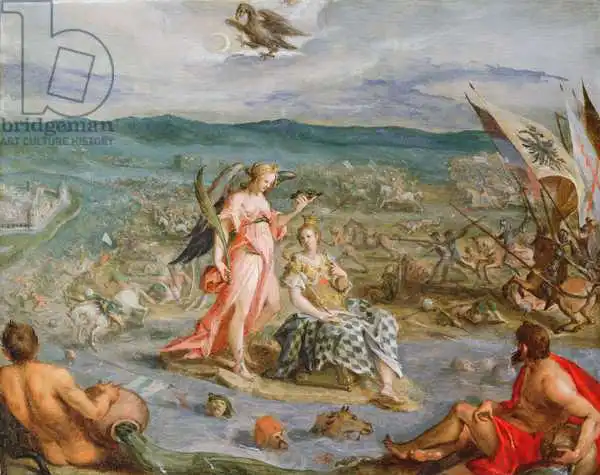 Aachen, Johann Hans von: Allegory of The Turkish Wars: The Battle of Sissek 1593
