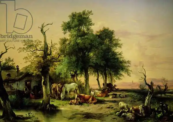 Gauermann, Friedrich: Pasture land