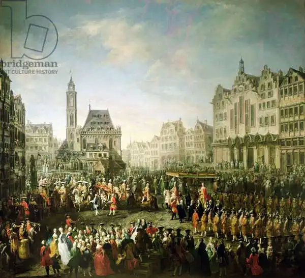 Mytens or Meytens, Martin II: The coronation procession of Joseph II (1741-90), in Romerberg