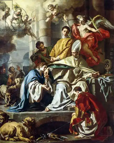 Solimena, Francesco: St. Januarius visited in prison by Proculus and Sosius