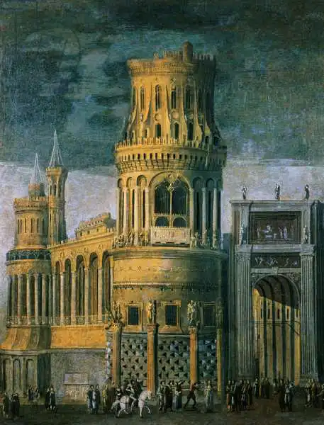Nome, Francois de: Fantasie architecturale représentant le martyre d