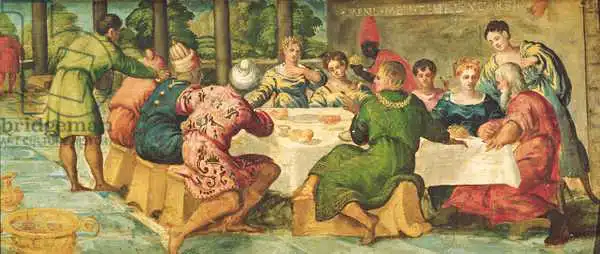 Tintoretto, Jacopo Robusti: Banchetto del re Belshazzar, 1543/44 ca.
