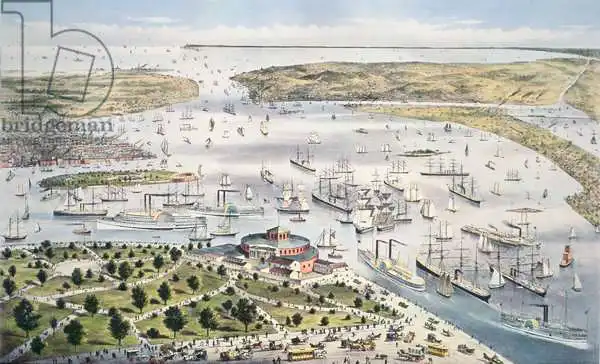 Currier, N.: Port of New York, Looking South