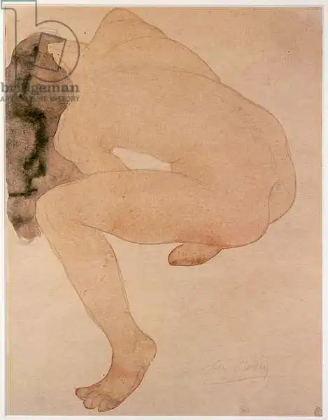 Rodin, Auguste: Seated nude bending over