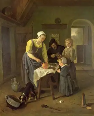 Steen, Jan Havicksz: Famille de paysans