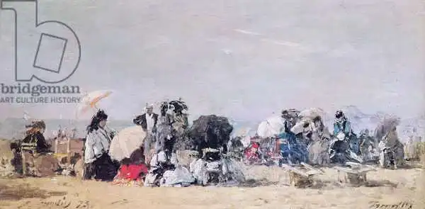 Boudin, Eugene Louis: Scena sulla spiaggia, Trouville