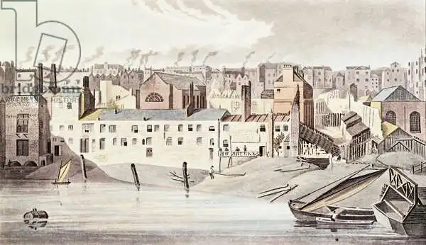 English school (19th century): Part of the Ruins of the Savoy