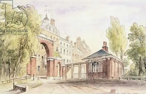 English school (19th century): Cumberland Gate, Hyde Park