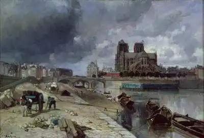 Jongkind, Johan: Notre-Dame from the Quai de la Tournelle