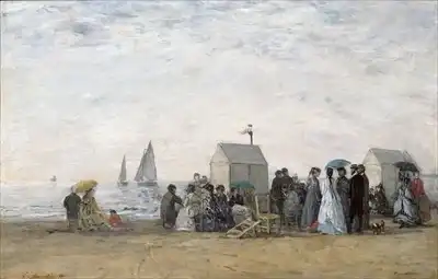 Boudin, Eugene Louis: Spiaggia di Trouville