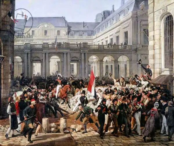 Vernet, Antoine Charles Horace: Duke of Orleans Leaves the Palais-Royal and Goes to the Hotel de Ville on 31st July 1830