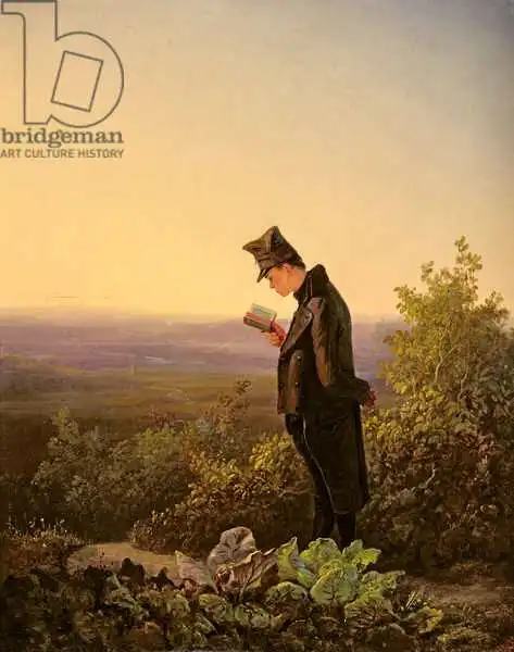 Spitzweg, Carl: Reading the Breviary, The Evening
