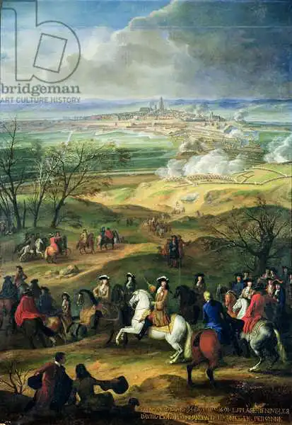 French school (17th century): The Siege of Mons by Louis XIV (1638-1715) 9th April 1691