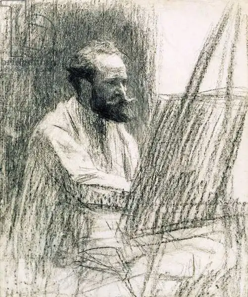 Lhermitte, Léon Augustin: Portrait of Edouard Manet (1832-83) at his Easel