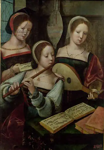 Unknown: Trois musiciens, c.1500-40