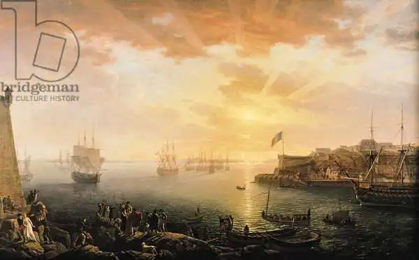 Hue, Jean-Francois: Vista del puerto de Brest