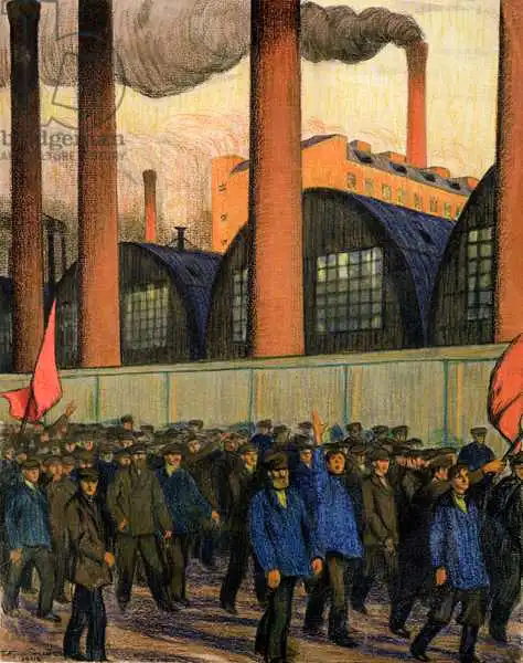 Kustodiev, Boris Mihajlovic: Strike