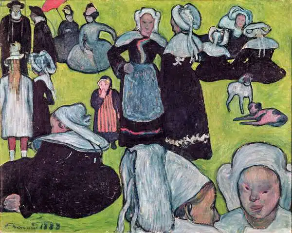 Bernard, Emile: Bretons in a Field or, The Pardon