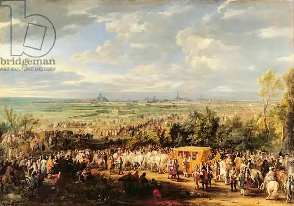 Meulen, Adam Frans van der: The Entry of Louis XIV (1638-1715) and Marie-Therese (1638-83) of Austria in to Arras, 30th July 1667