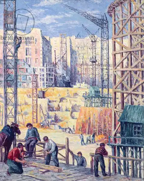 Luce, Maximilien: Building Site in Paris, quai de Passy