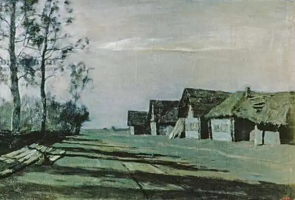Levitan, Isaak Iljic: Village by Moonlight