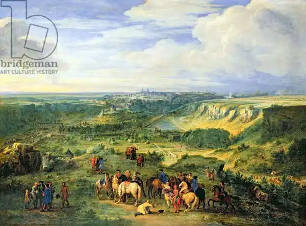 Meulen, Adam Frans van der: View of the city of Luxembourg from near the Mansfeld Baths