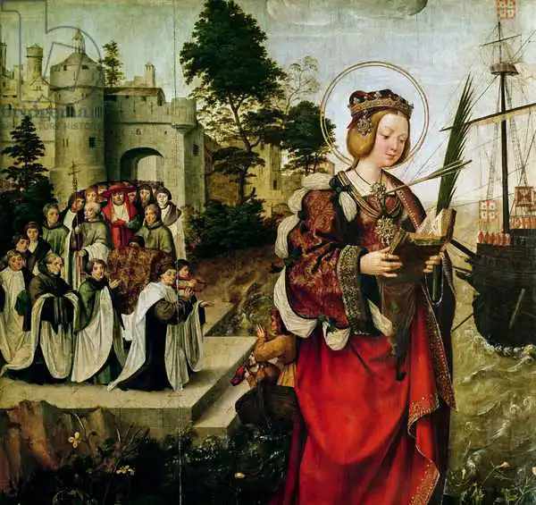 Unknown: The Cortege of the Relics of St. Auta, from the St. Auta Altarpiece, c.1520 (detail)