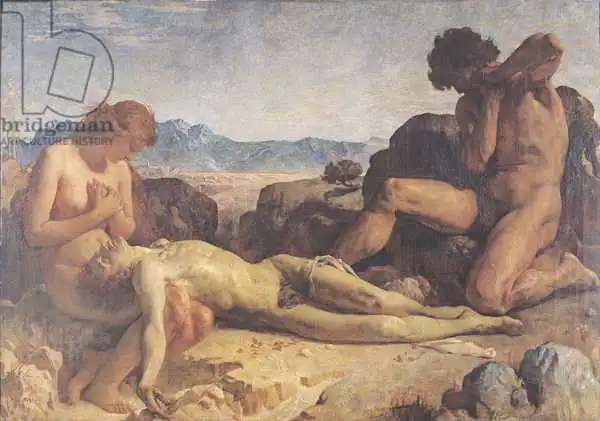 Bonnat, Leon Joseph Florentin: Adam and Eve finding the body of Abel