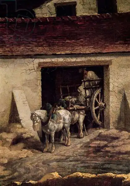 Géricault, Théodore: Der Ofen am Gipsarbeiten (Detail)