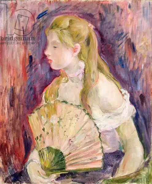 open lace back dress Young woman with a pink shoe (Portrait of Berthe Morisot) by Edouard Manet