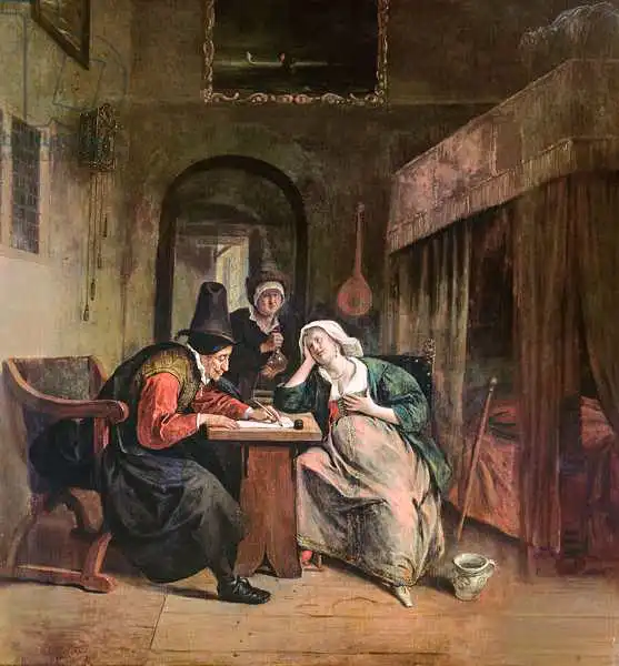 Steen, Jan Havicksz: The Patient and the Doctor