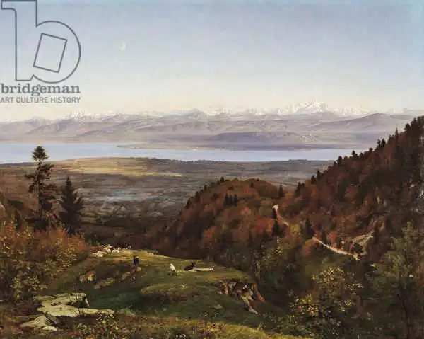 Francais, Francois Louis: Mont-Blanc seen from Saint-Cergues