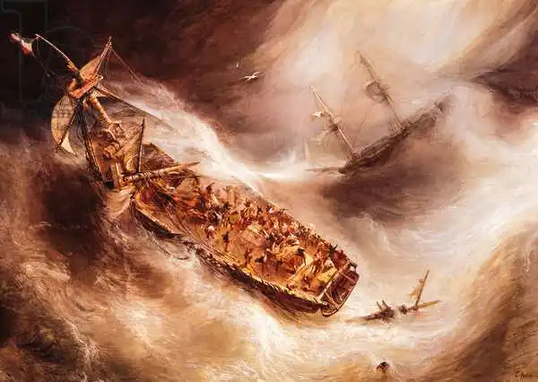 Gudin, Jean Antoine Theodore: Act of Sacrifice made by Captain Desse towards the Dutch ship Columbus