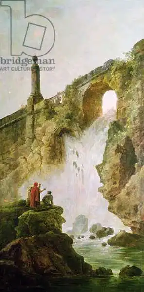 Robert, Hubert: Landscape, The Waterfall