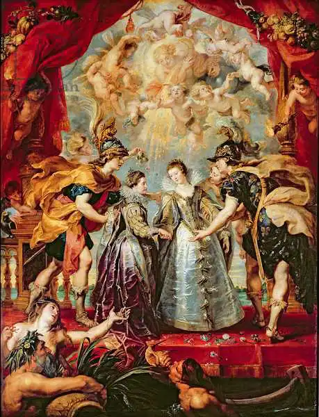 Rubens, Peter Paul: The Medici Cycle: Exchange of the Two Princesses of France and Spain, 9th November 1615, 1621-25