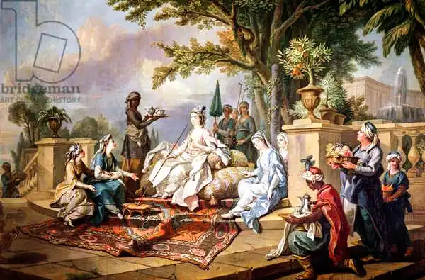 Loo, Charles-Amedee-Philippe van: The Sultana Served by her Eunuchs