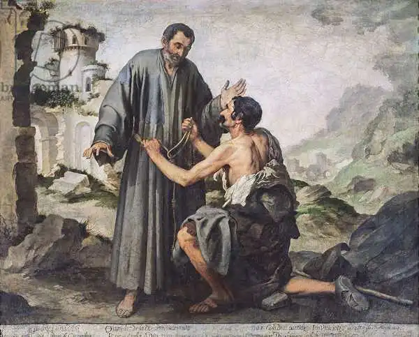 Murrilo, Bartolome: Fray Ginepero and the poor Man