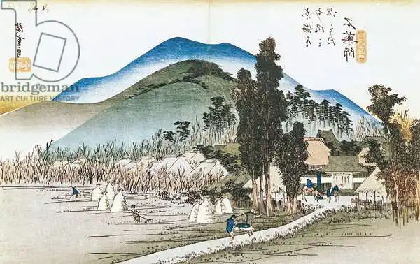 Hiroshige, Ando or Utagawa: Ishiyakushi, de la serie "53 estaciones del Tokaido", 1833-34