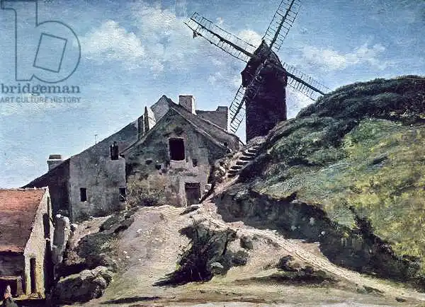 Corot, J. B. Camille: Un mulino a vento a Montmartre, 1840-45