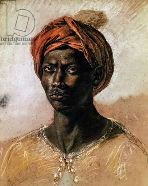 Delacroix, Eugene: Portrait of a Turk in a Turban
