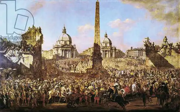 Bellotto, Bernardo: Entry into Rome of Jerzy Ossolinski (1595-1650) Emissary of Wladyslaw IV (1595-1648) of Poland with Pope Urban VIII (1568-1644) 1779