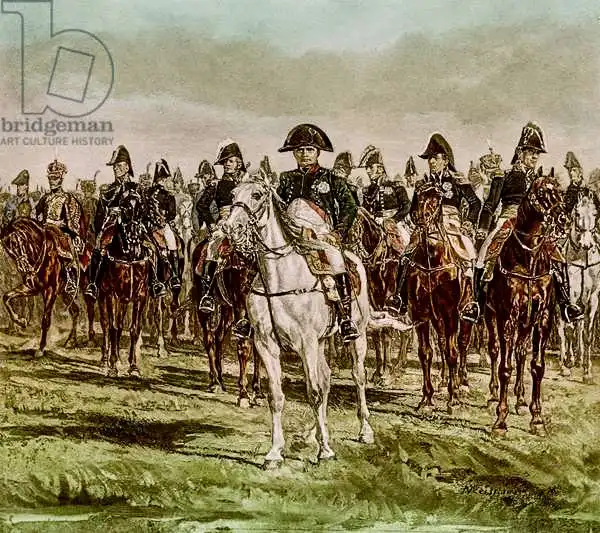Meissonier, Ernest: Napoleon I (1769-1821) and his Staff