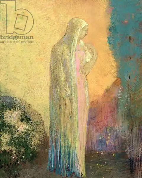 Redon, Odilon: Standing Veiled Woman