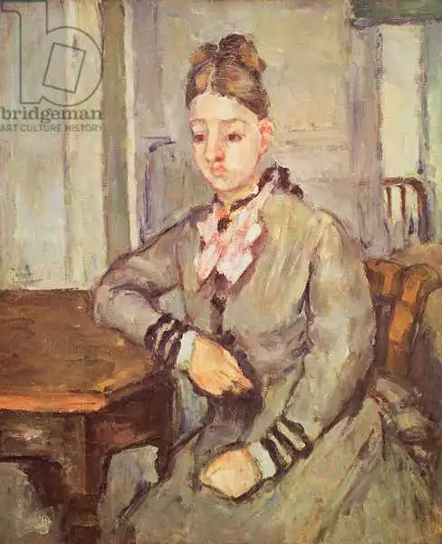 Cézanne, Paul: Madame Cezanne Leaning on a Table, 1873-77