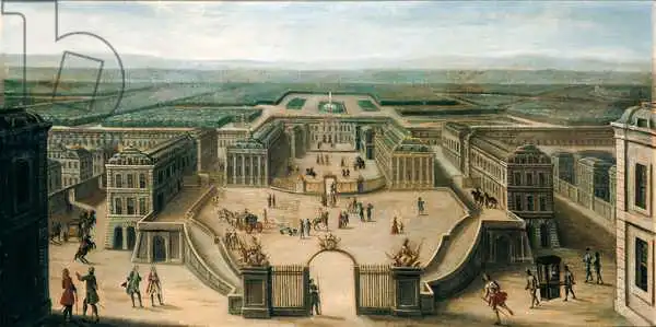 French school (18th century): Vue de Versailles de l